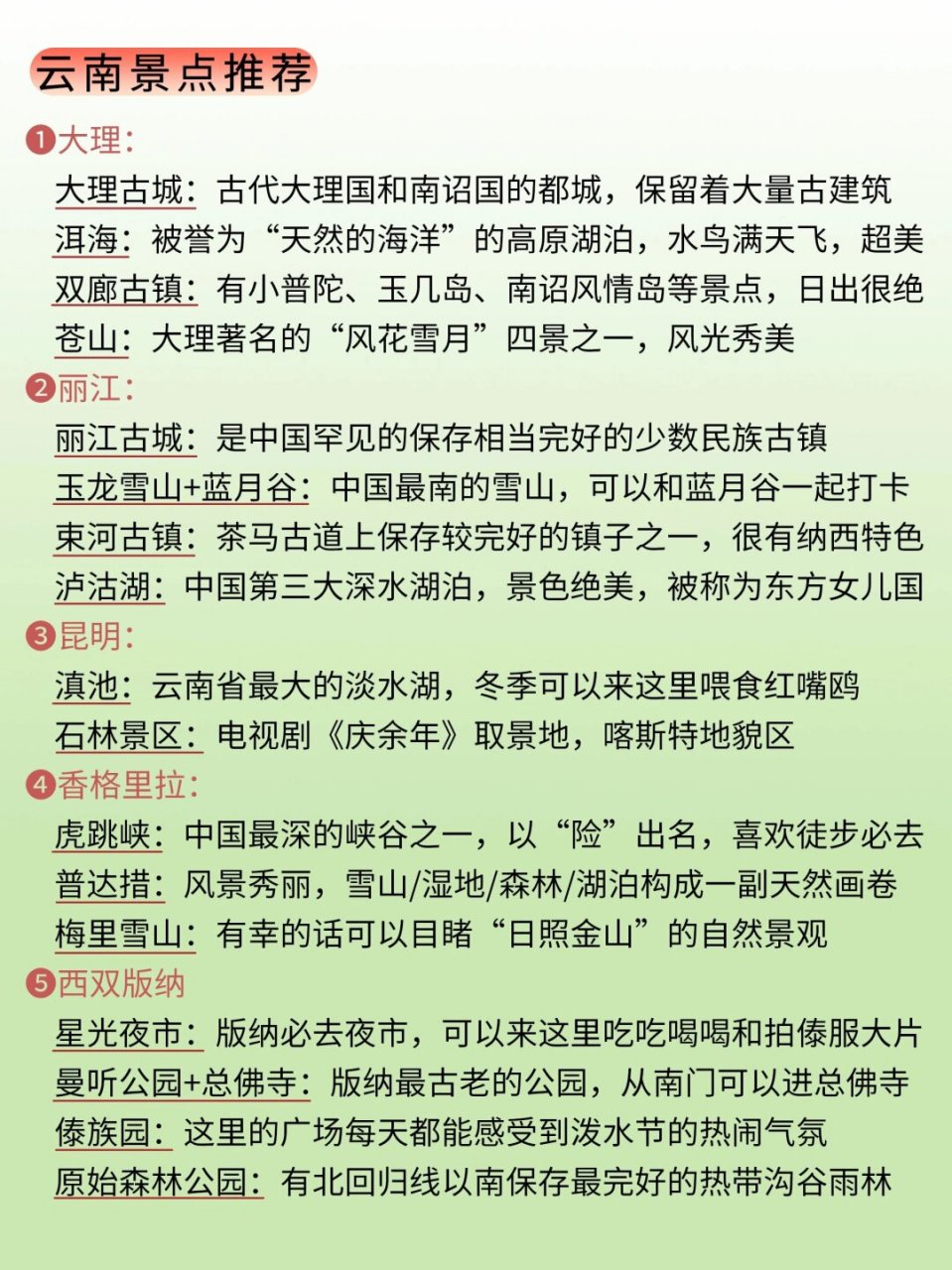 云南最值得去的10个地方2025年排行榜前十名榜单出炉