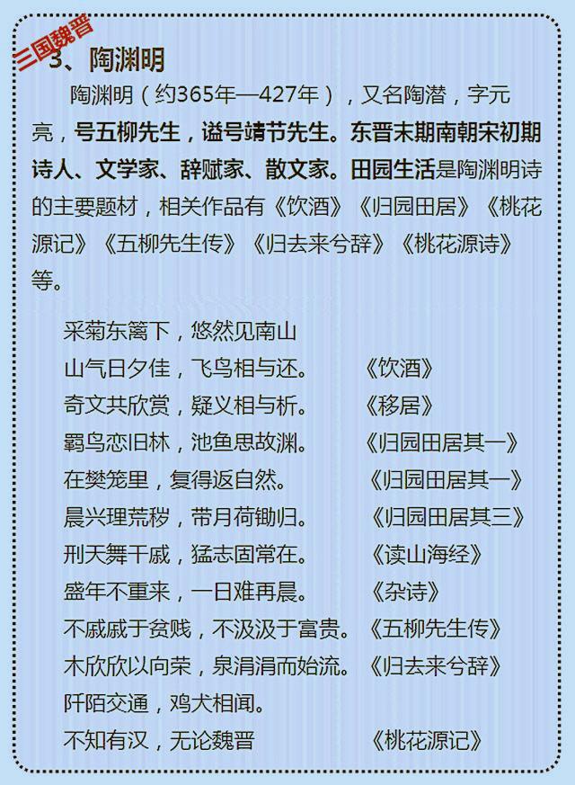 陶渊明的诗十大代表作2025年排行榜前十名榜单出炉