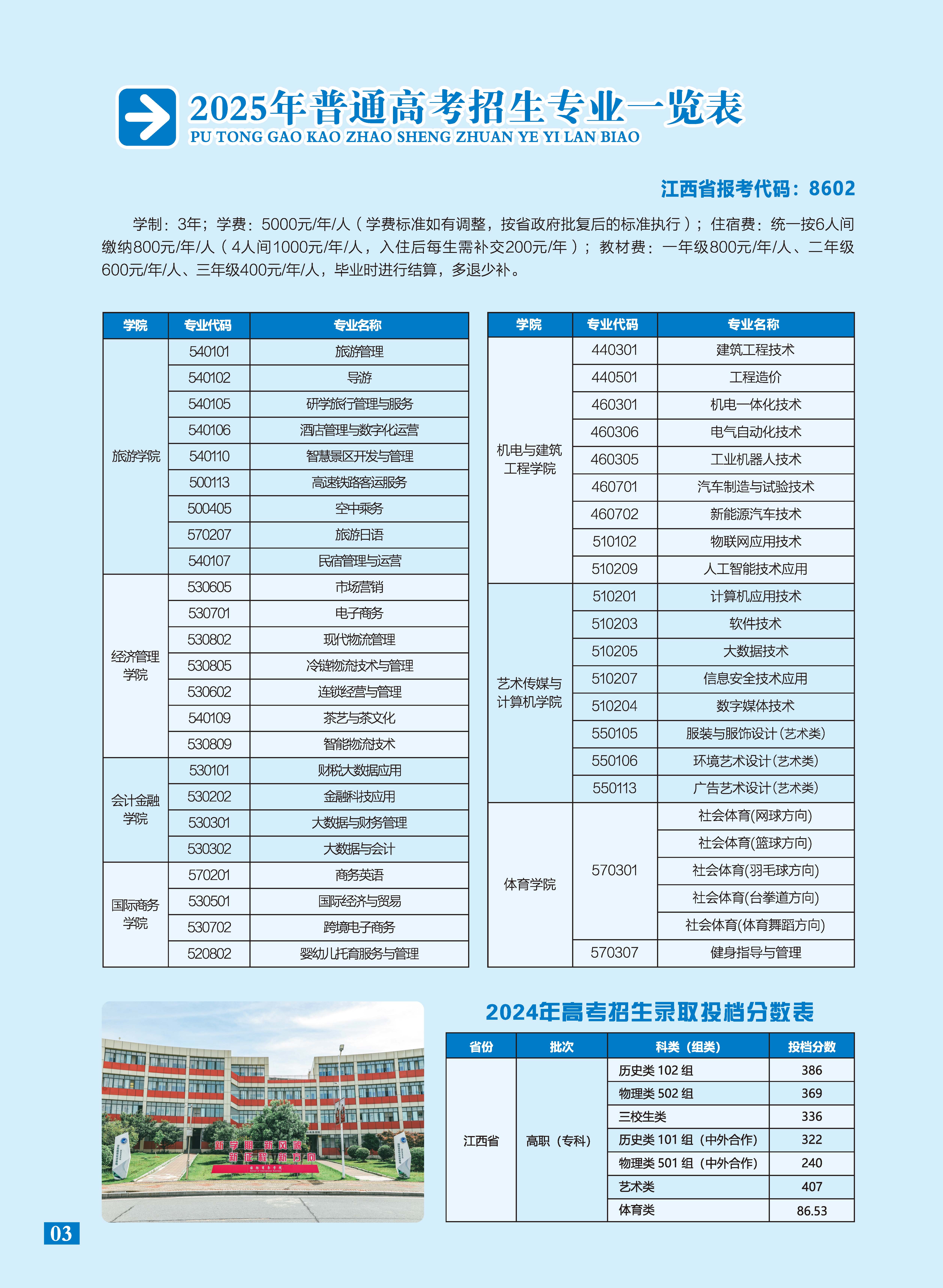 2026年江西旅游商贸职业学院招生章程