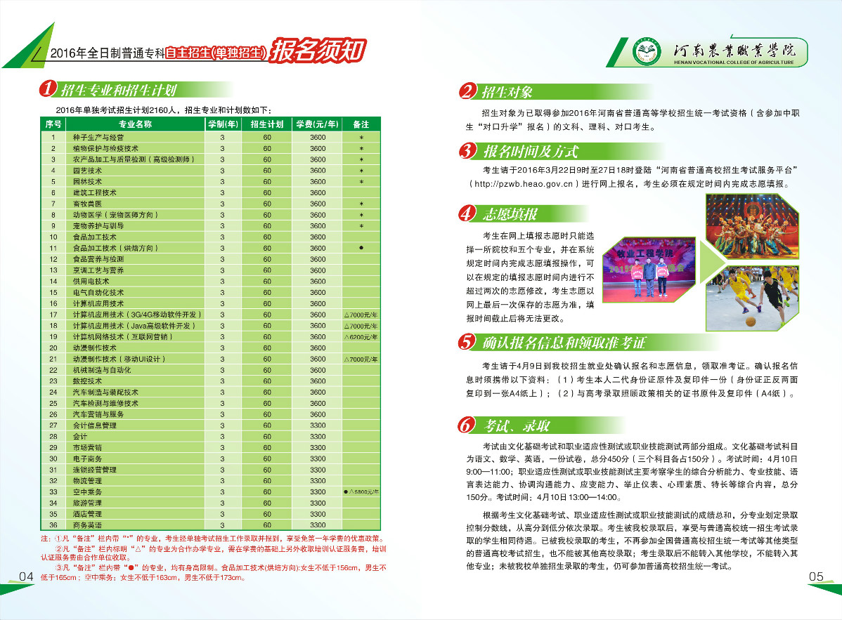 2026年河南农业职业学院招生章程