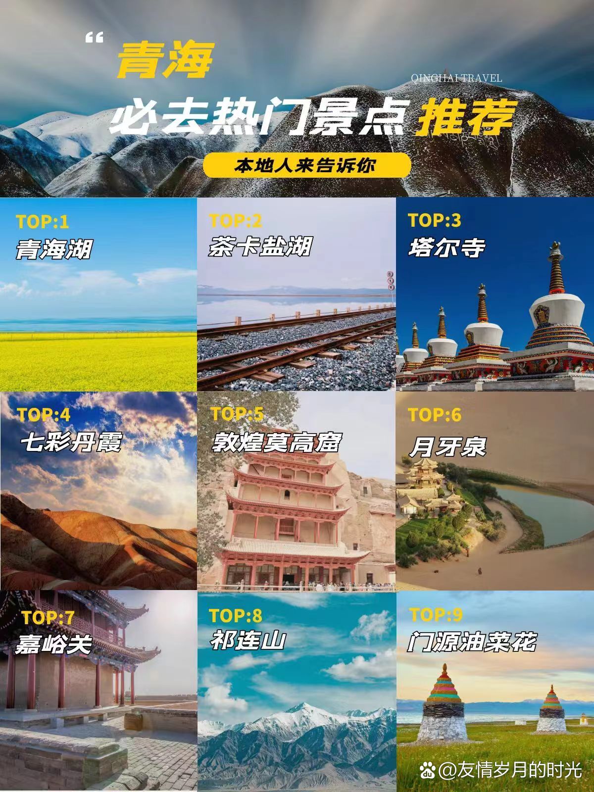 青海十大最美景点2026年本年度热度口碑双榜对比