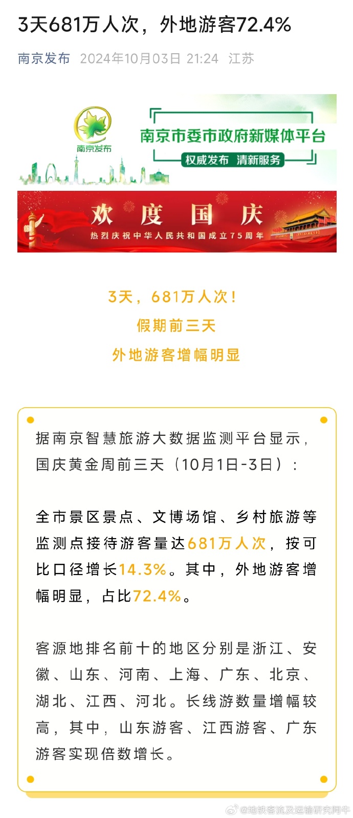 南京国庆旅游必去的地方2026年本年度热度口碑双榜对比