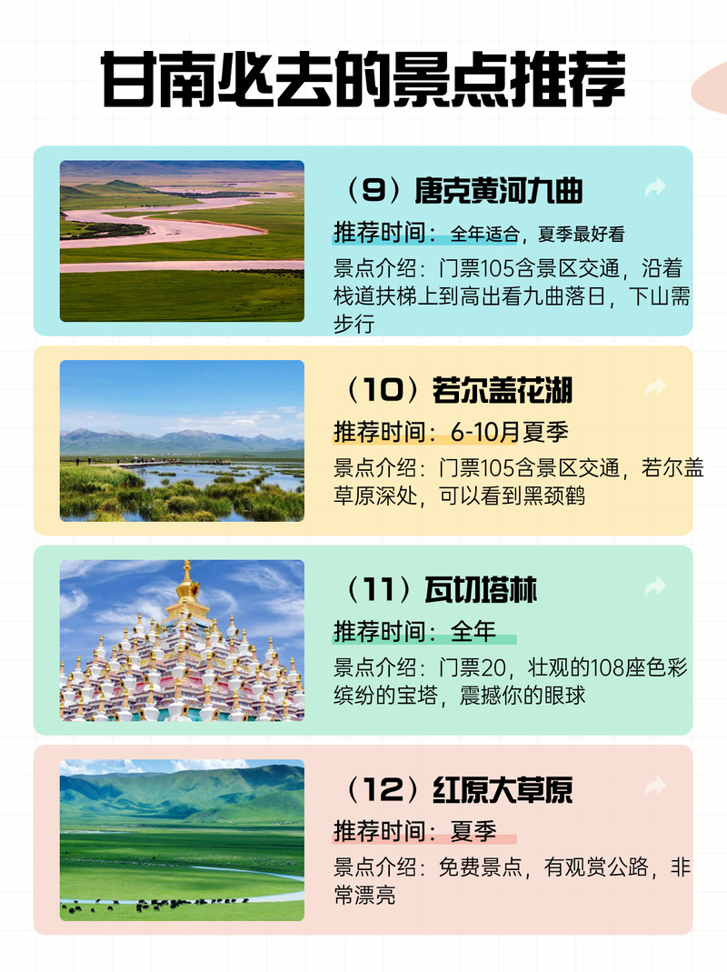 甘南十大最值得去的景点2026年本年度热度口碑双榜对比